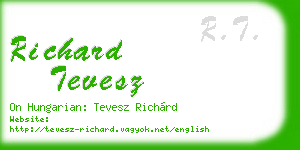 richard tevesz business card